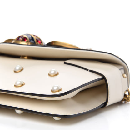 Gucci Nappa Pearl Studded Mini Queen Margaret Broadway Shoulder Bag Mystic White 7 of 11