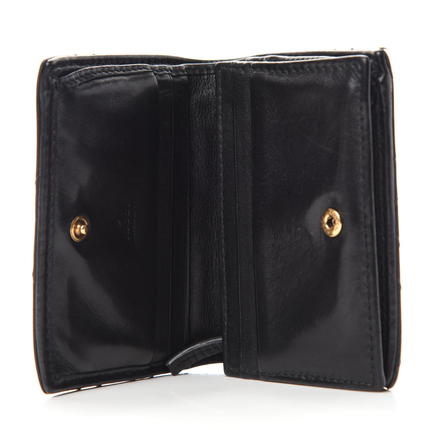Gucci Calfskin Matelasse GG Marmont Card Case Wallet Black 5 of 9