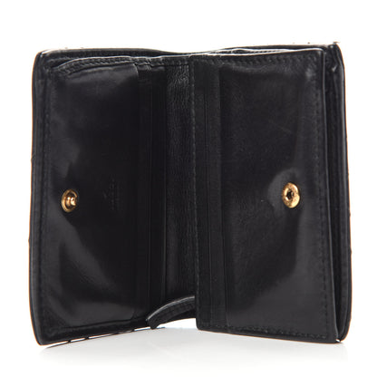 Gucci Calfskin Matelasse GG Marmont Card Case Wallet Black 5 of 9