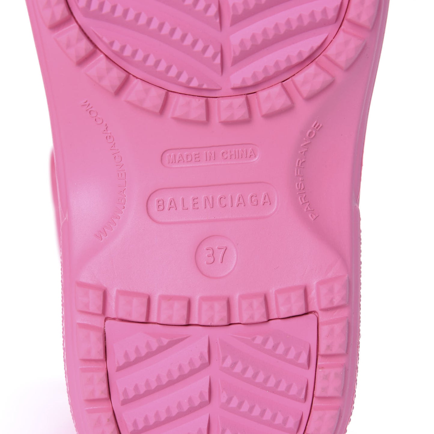 X CROCS Rubber Textured Womens Platform Sandals 37 Rose Bonbon