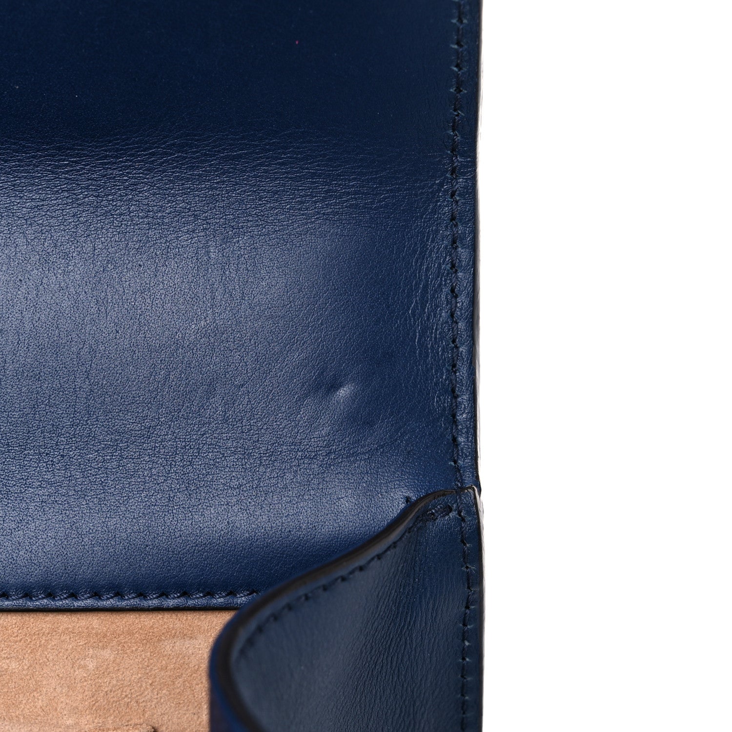 Gucci Calfskin Studded Small Padlock Shoulder Bag Blue Agata 13 of 15
