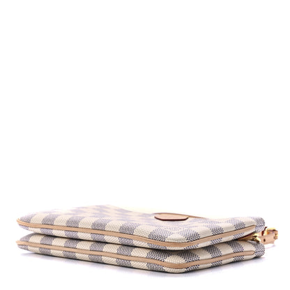Louis Vuitton Damier Azur Double Zip Pochette 9 of 11