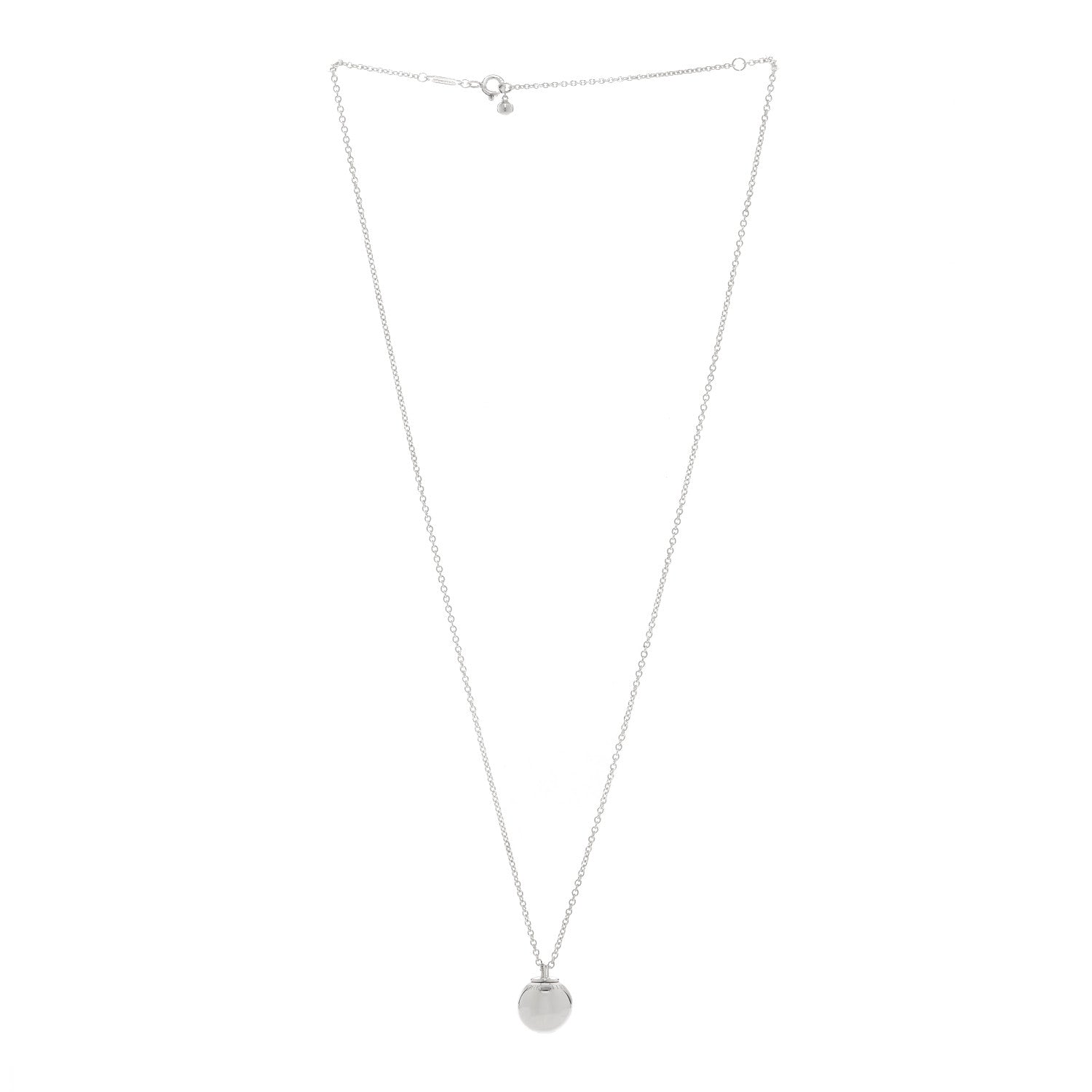 Tiffany Sterling Silver 12.75mm HardWear Ball Pendant Necklace 3 of 6