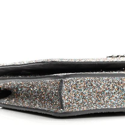 Jimmy Choo Glitter Palace Wallet On Chain Silver Multicolor 9 of 10