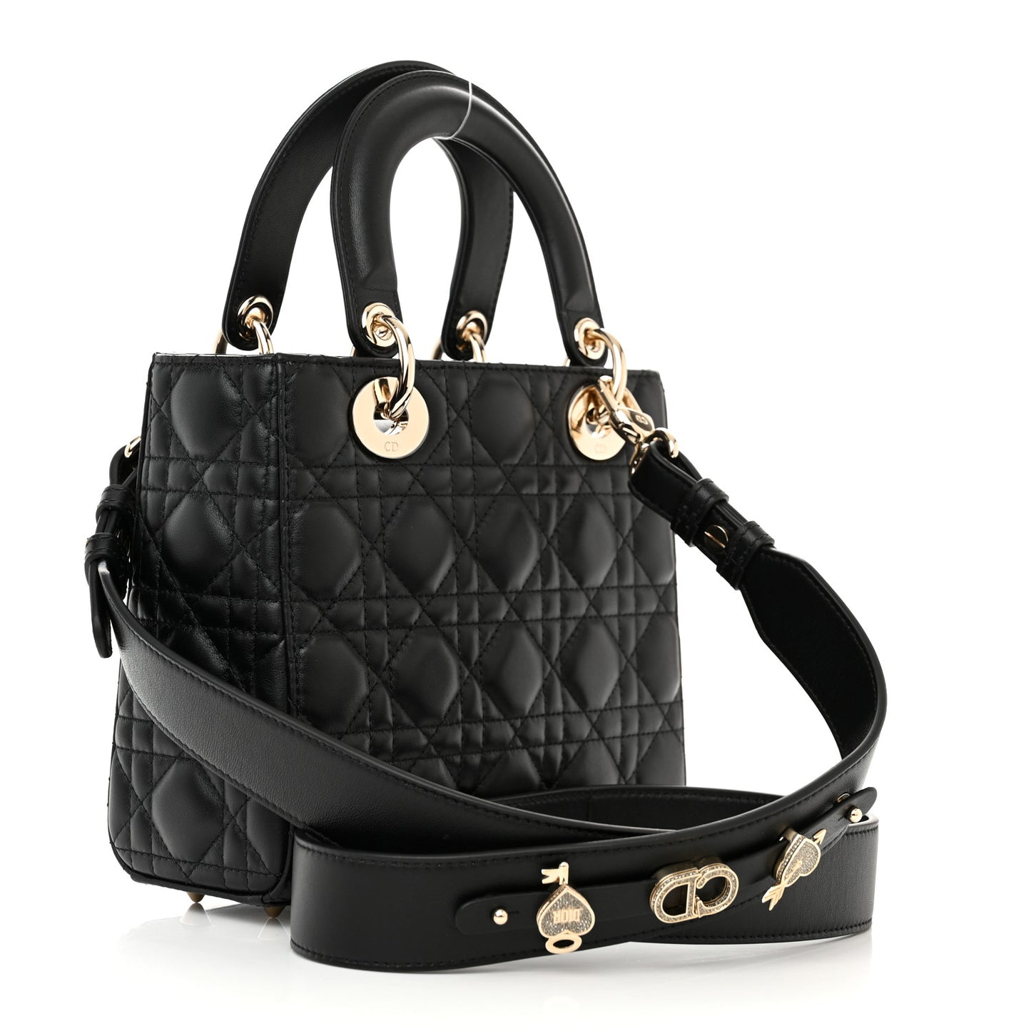 Lambskin Cannage Small My ABCDior Lady Dior Black