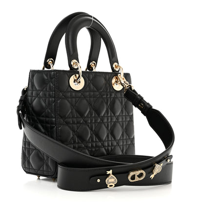 Christian Dior Lambskin Cannage Small My ABCDior Lady Dior Black 3 of 11