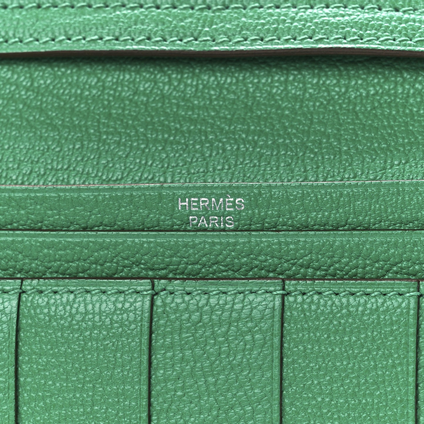 Chevre Mysore Bearn Gusset Wallet Menthe
