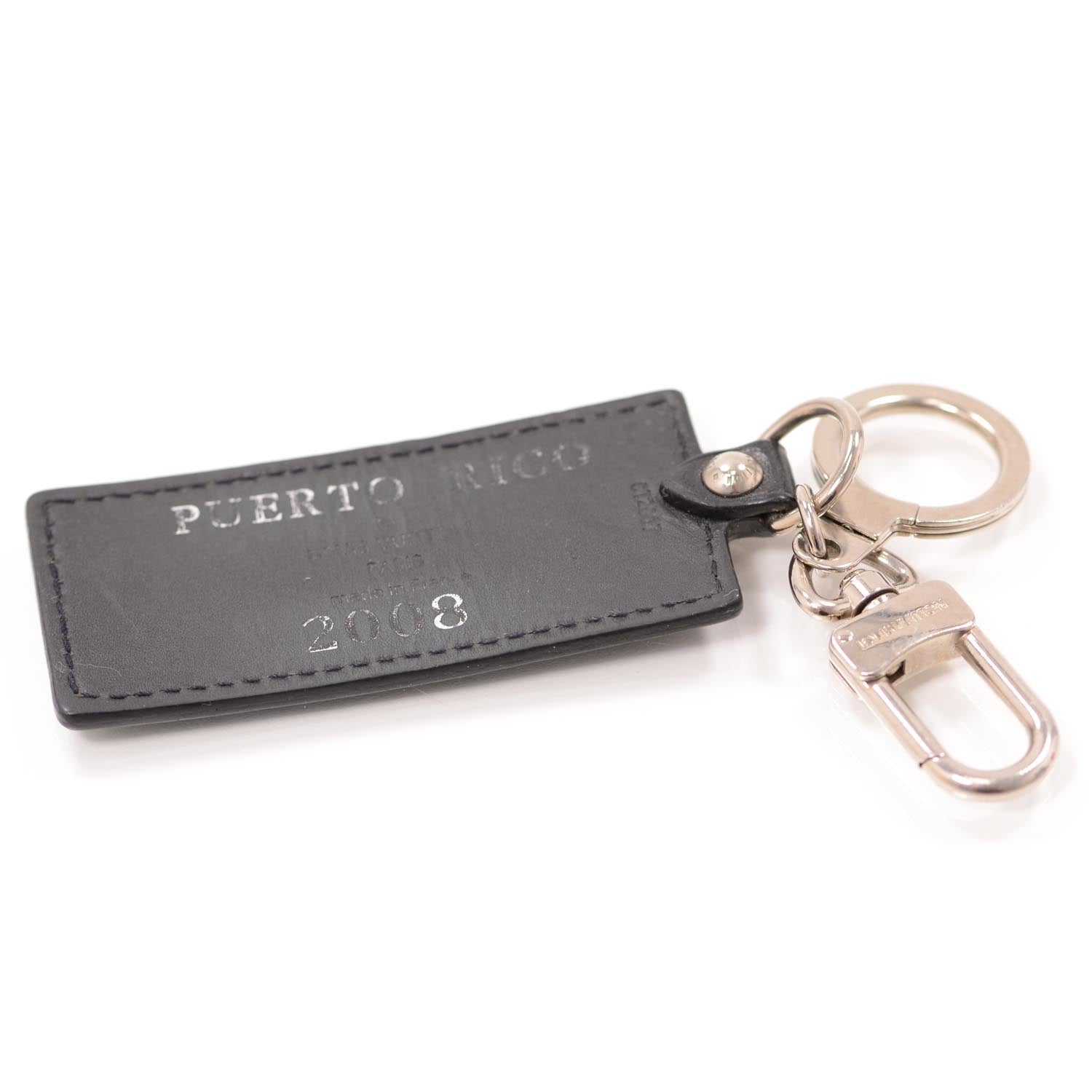 Louis Vuitton Leather Porte Clefs Fortune Key Chain Black 2 of 6