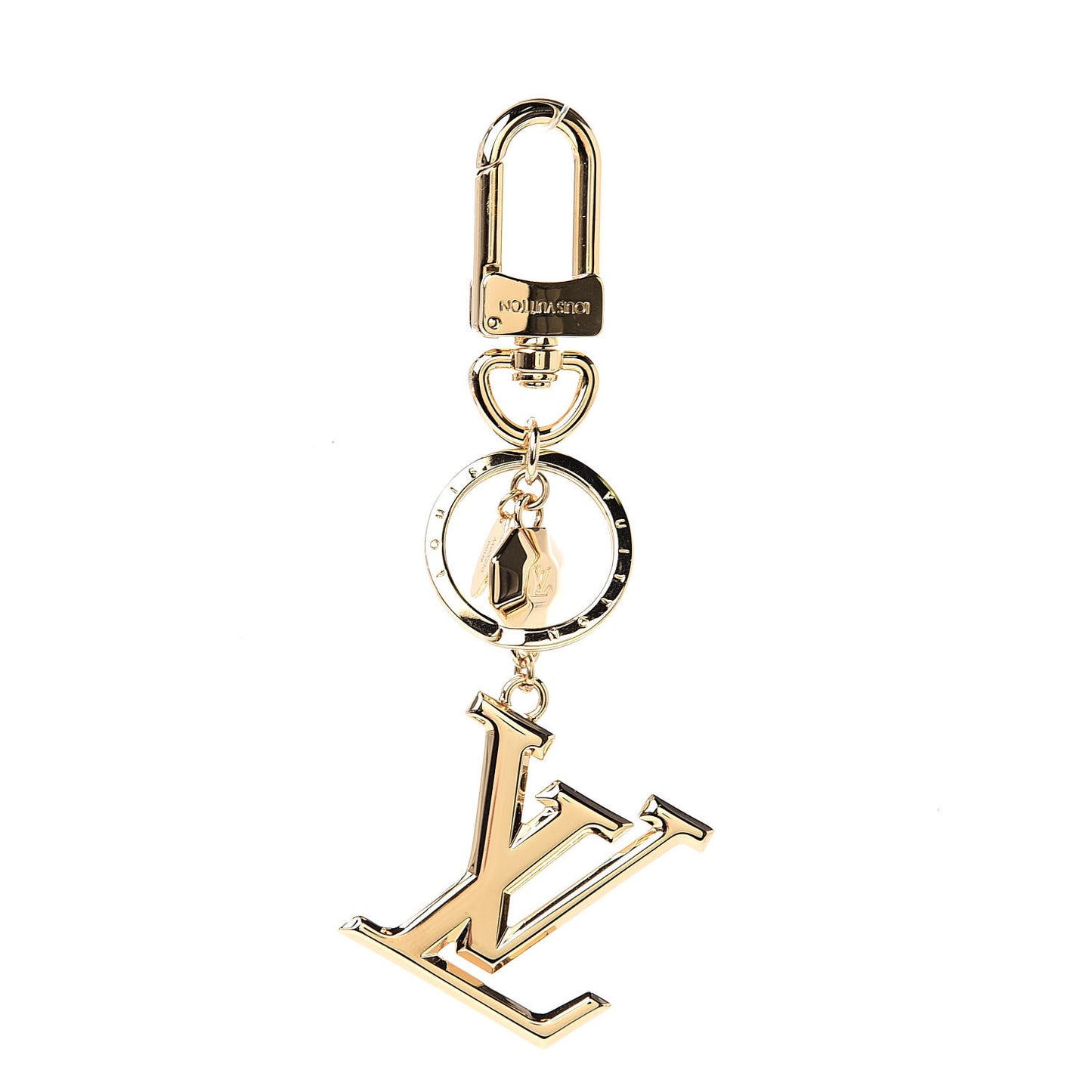 LV Facettes Bag Charm Key Holder Gold
