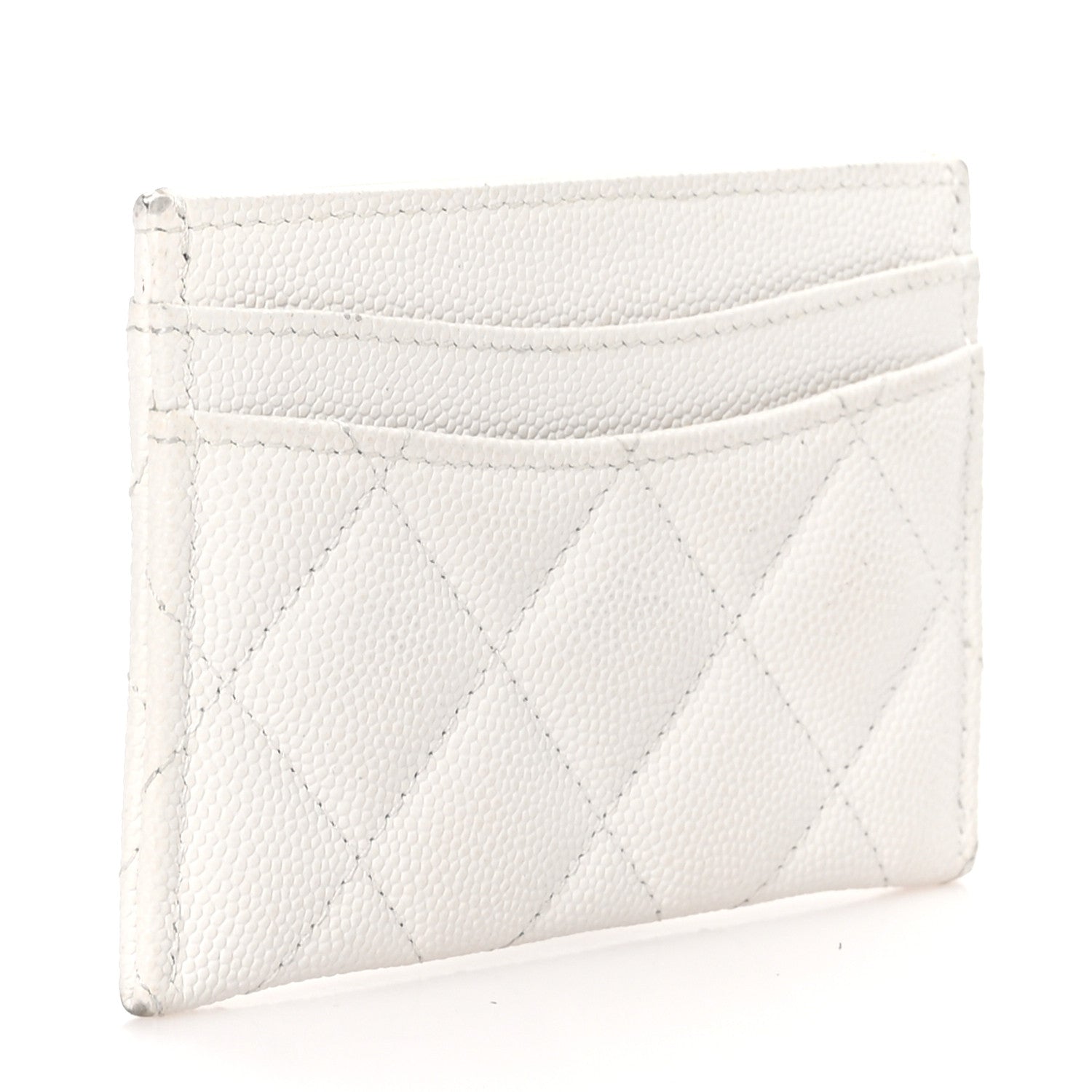 Chanel Caviar Quilted Card Holder White 2 of 14