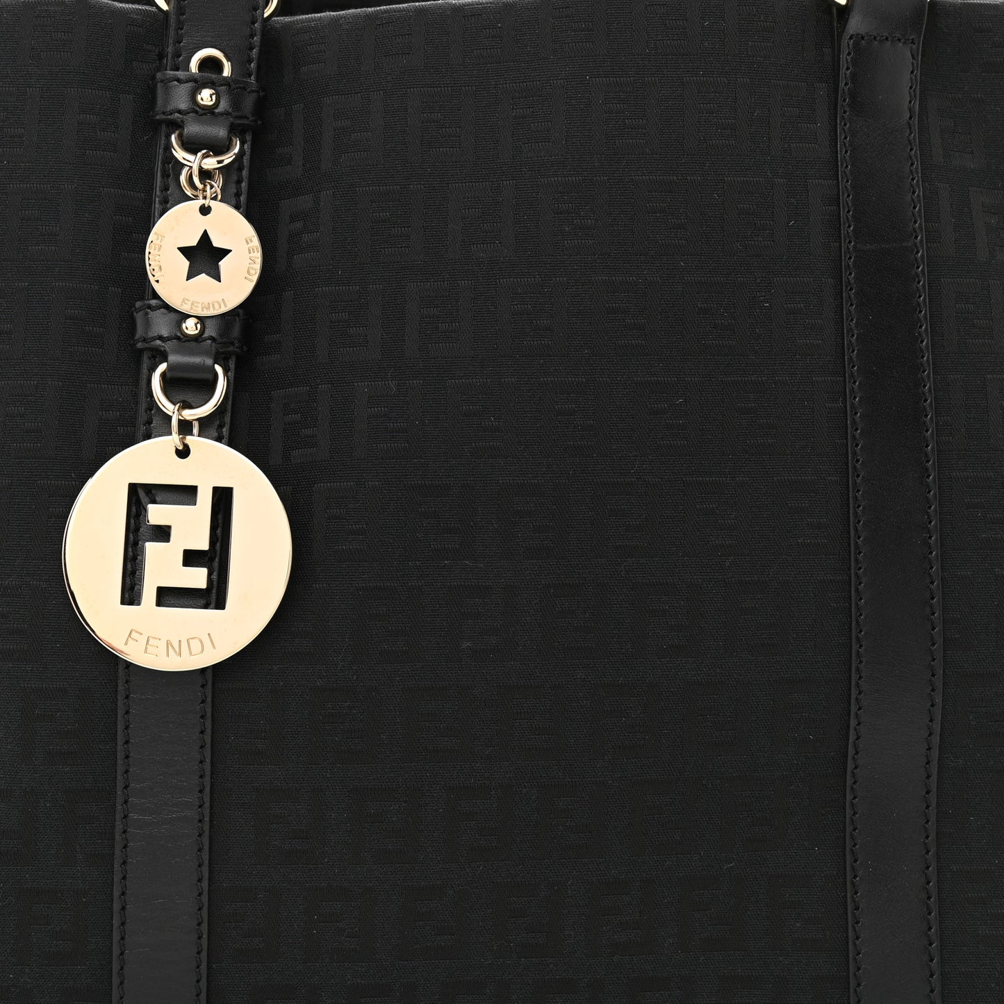 Zucchino Large Charm Shopping Tote Black