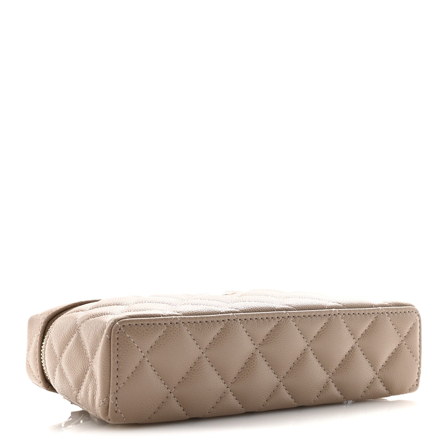 Chanel Caviar Quilted Top Handle Slim Vanity With Chain Dark Beige 4 of 11