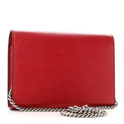 Gucci Calfskin Mini Dionysus Chain Wallet Hibiscus Red 2 of 9