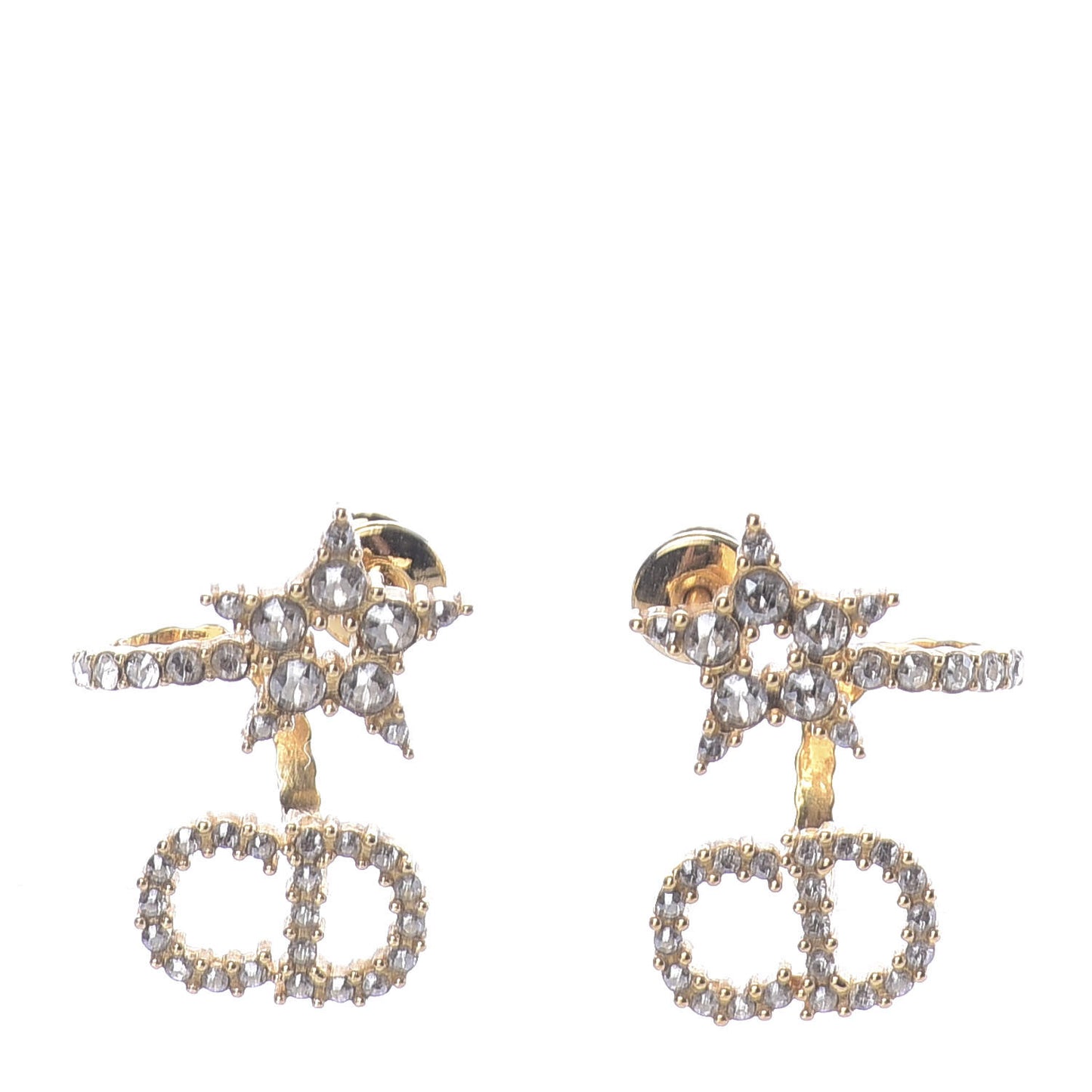 Crystal Clair D Lune Earrings Gold