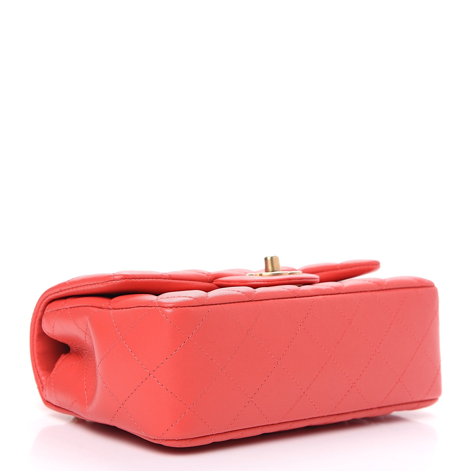 Chanel Lambskin Quilted Mini Rectangular Flap Orange 3 of 10