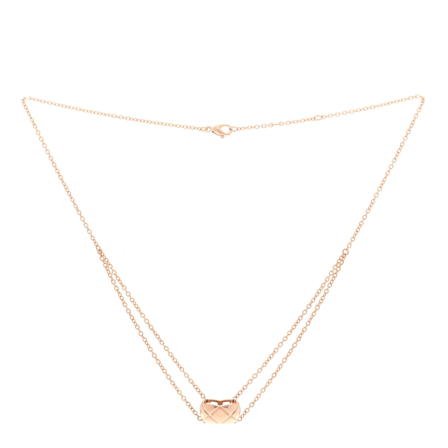 Chanel 18K Beige Gold Coco Crush Pendant Necklace 3 of 6