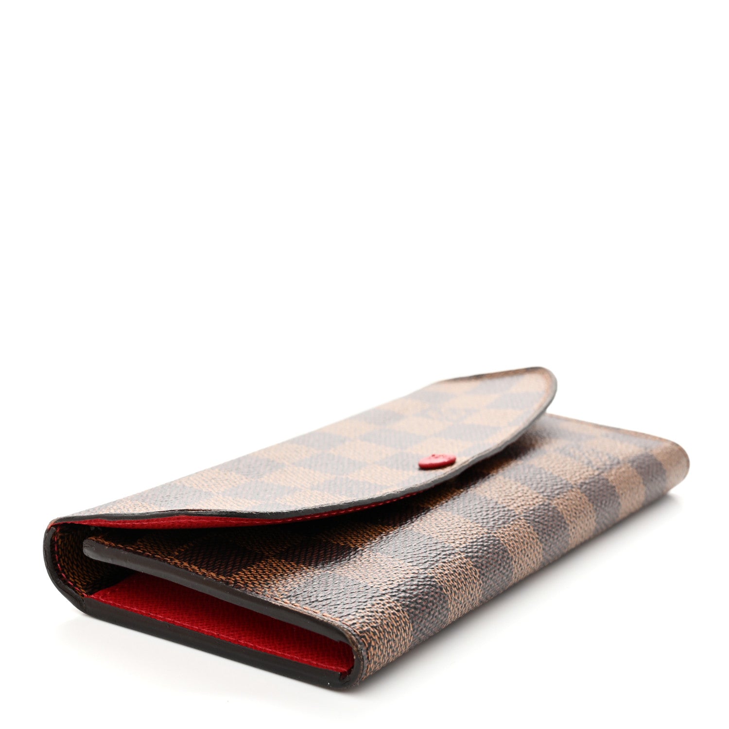 Louis Vuitton Damier Ebene Emilie Wallet Red 4 of 9