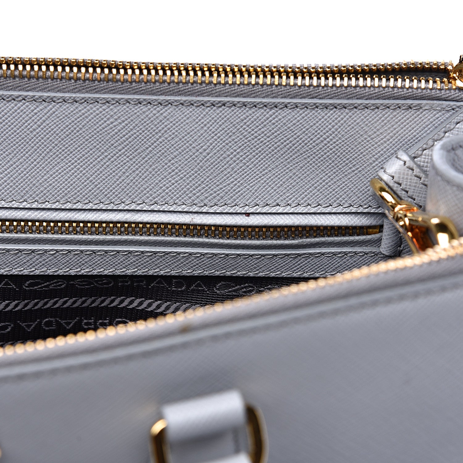 Prada Saffiano Medium Galleria Double Zip Tote Granito 12 of 14