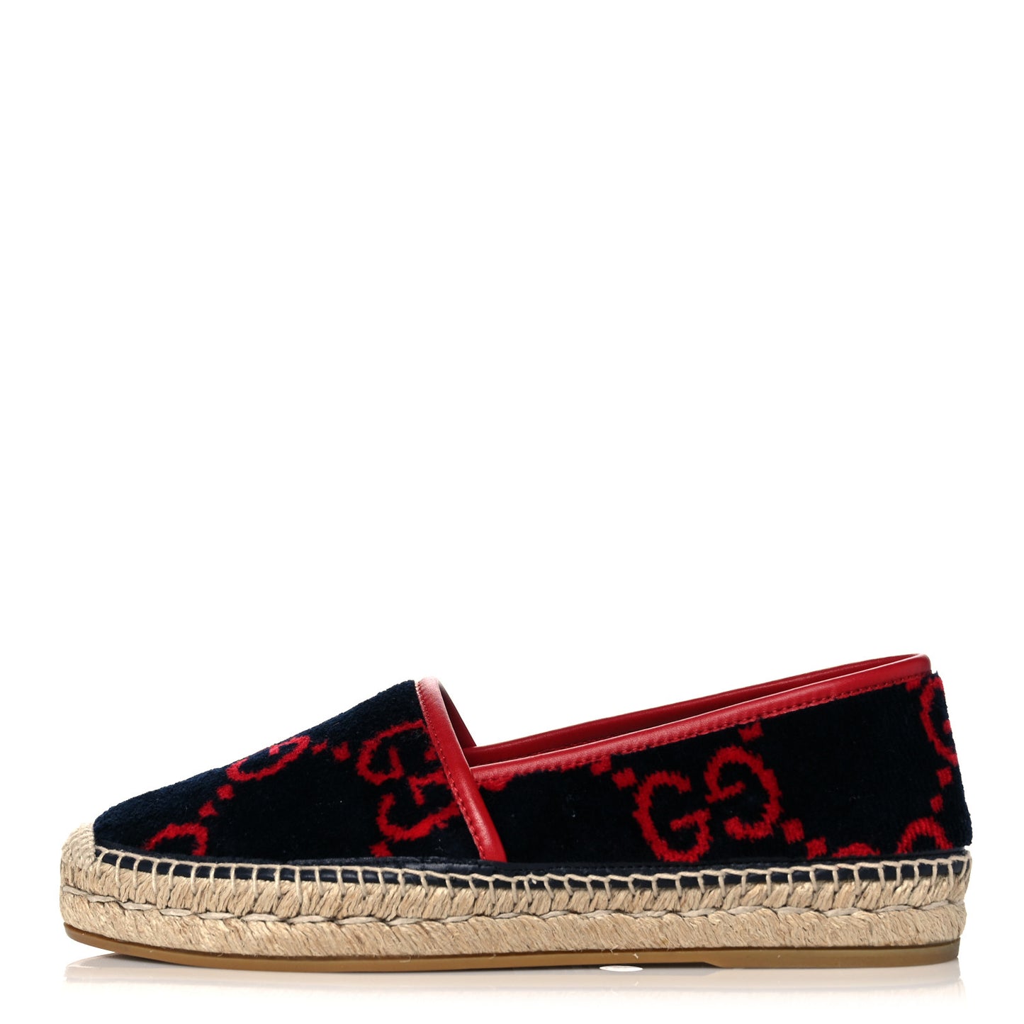 Terry Cloth GG Monogram Espadrilles 37 Blue Red