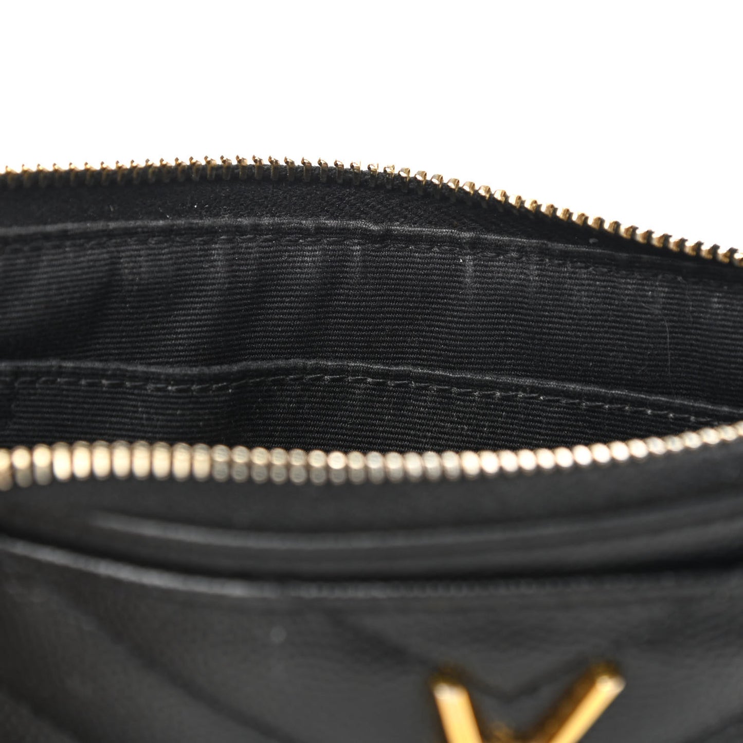 Grain De Poudre Chevron Monogram Bill Pouch Black