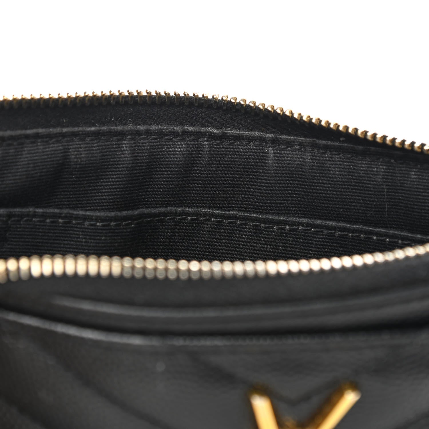 Saint Laurent Grain De Poudre Chevron Monogram Bill Pouch Black 8 of 13