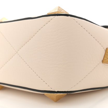 Valentino Garavani Grained Calfskin Large Roman Stud Shoulder Bag Light Ivory 9 of 10