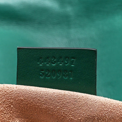 Gucci Calfskin Matelasse Small GG Marmont Shoulder Bag Emerald Green 7 of 15