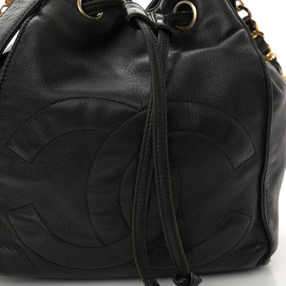 Chanel Lambskin CC Drawstring Bag Black 8 of 11
