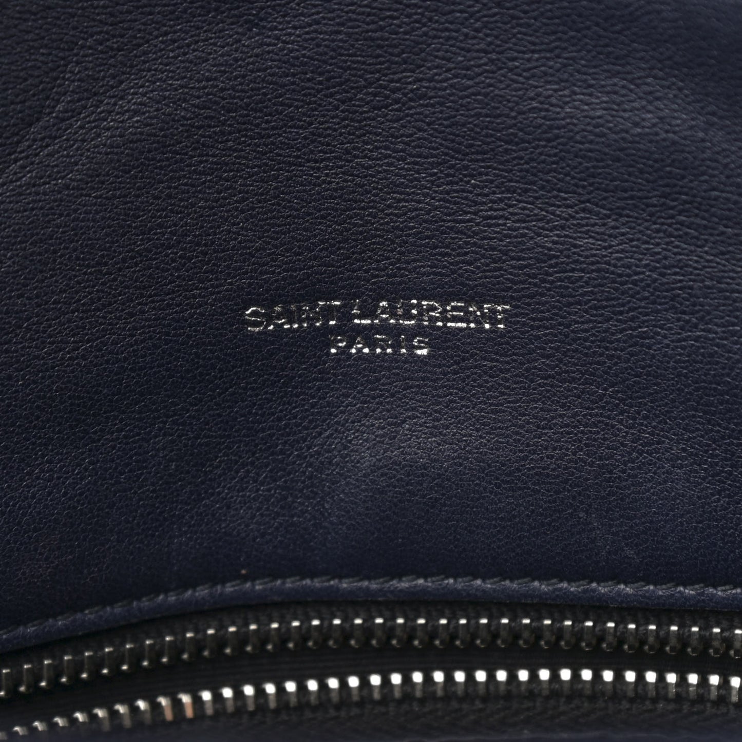 Lambskin Quilted Medium Loulou Puffer Monogram Chain Satchel Navy