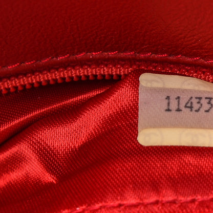 Chanel Lambskin Quilted Tassel Clutch Red 10 of 13