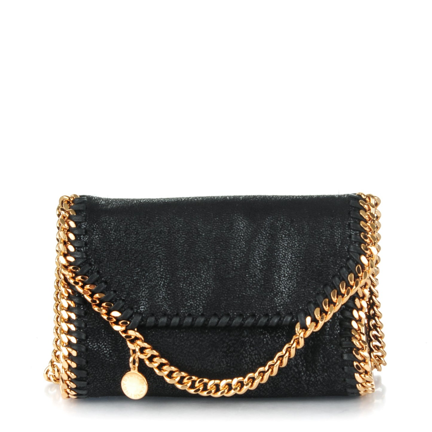 Shaggy Deer Tiny Fold Over Falabella Tote Black