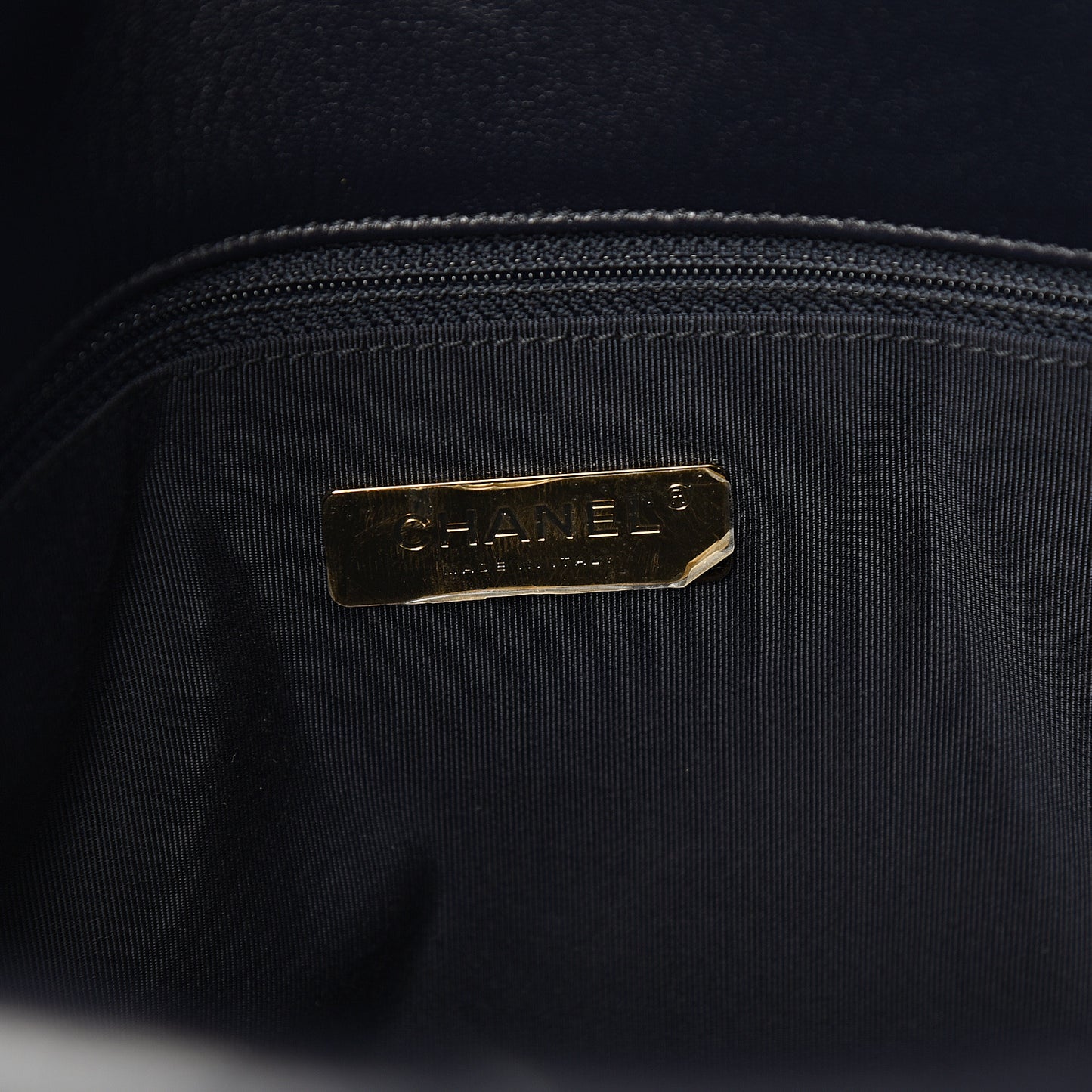 Shiny Goatskin Quilted Maxi 19 Flap Navy Blue