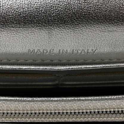 Chanel Metallic Lambskin Quilted Long Flap Wallet Silver 7 of 10