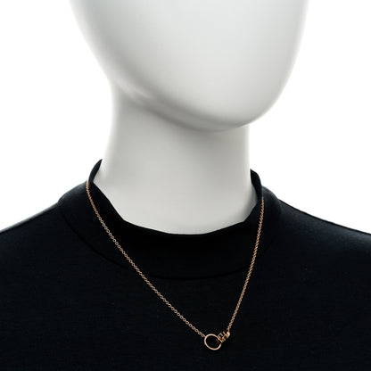 Cartier 18K Pink Gold Interlocking LOVE Necklace 2 of 5