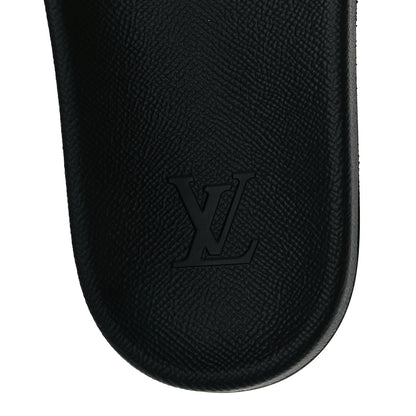 Louis Vuitton Rubber Monogram Eclipse Mens Waterfront Mules 11 Black 6 of 8