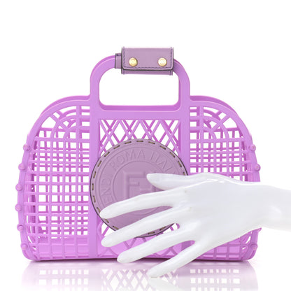 Fendi Recycled Plastic Vitello Liberty Matte Small Fendi Basket Violetta 2 of 11