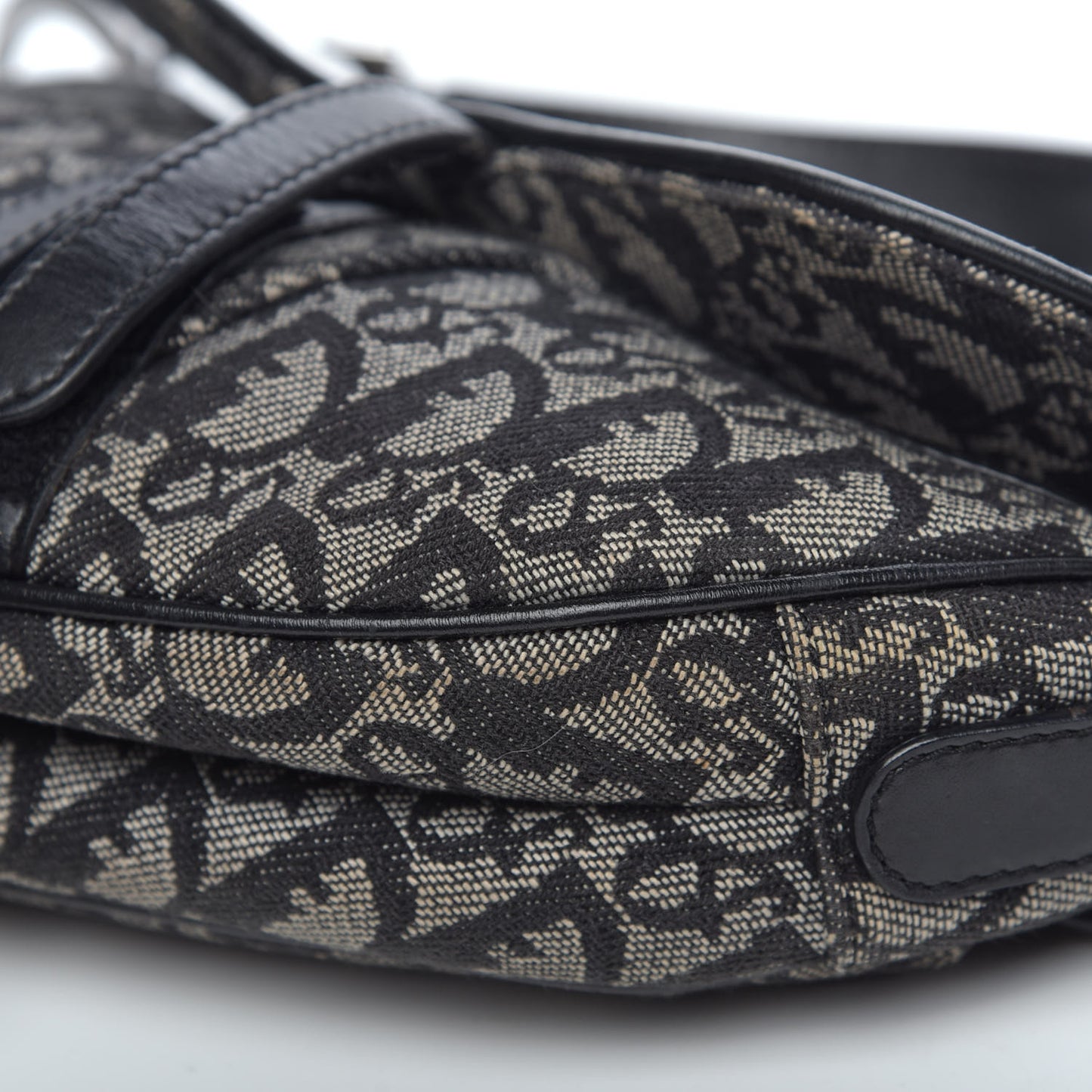 Monogram Saddle Bag Black
