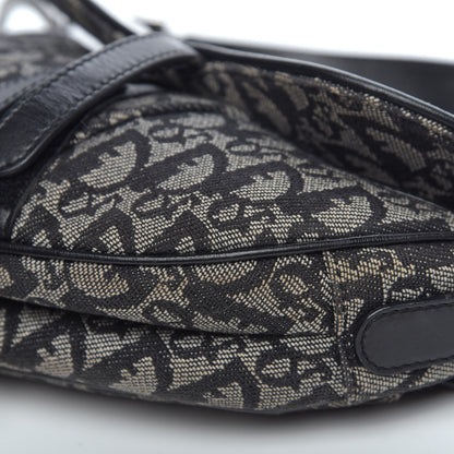 Christian Dior Monogram Saddle Bag Black 9 of 13