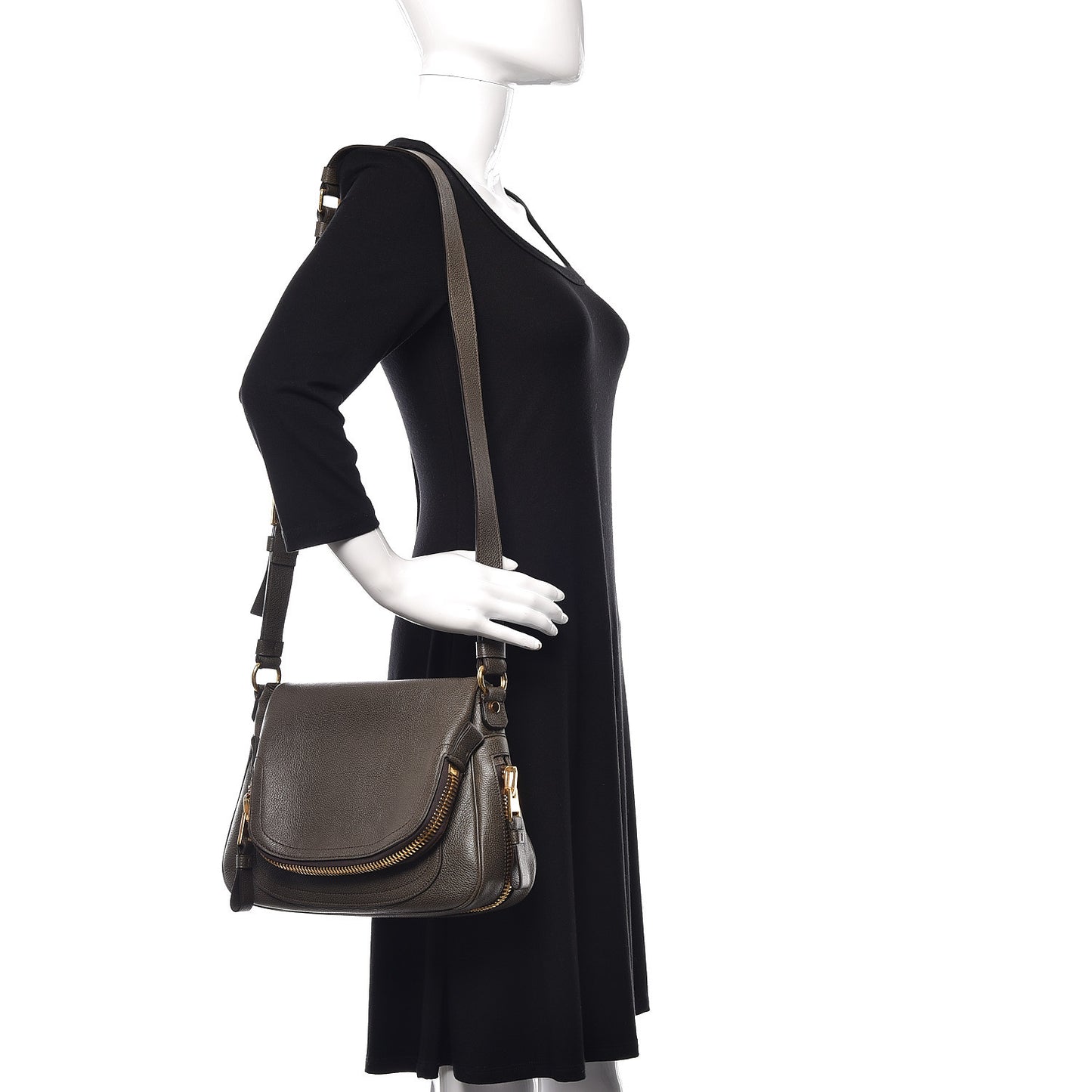 Pebbled Calfskin Medium Jennifer Green