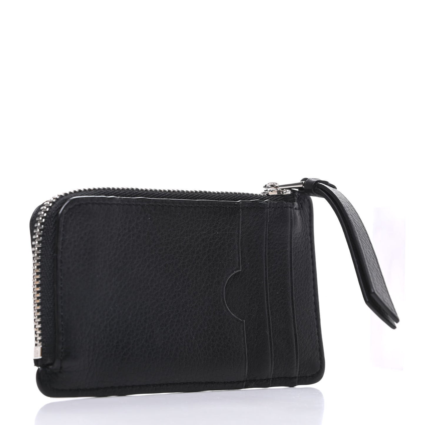 Calfskin Puzzle Colorblock Coin Card Holder Wild Rose Raspberry