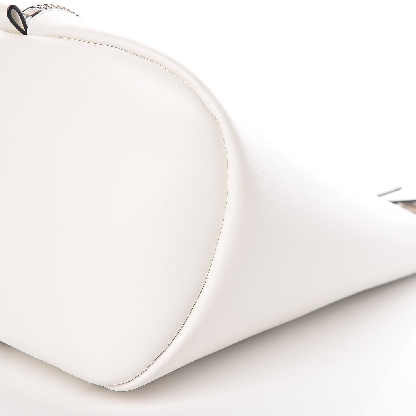 Calfskin Vertical Zip Backpack White