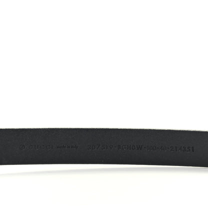 Gucci Calfskin Horsebit Buckle Belt 100 40 Black 3 of 6
