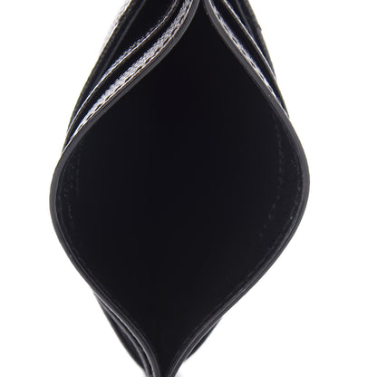Saint Laurent Grain De Poudre Matelasse Chevron Monogram Credit Card Case Black 5 of 8