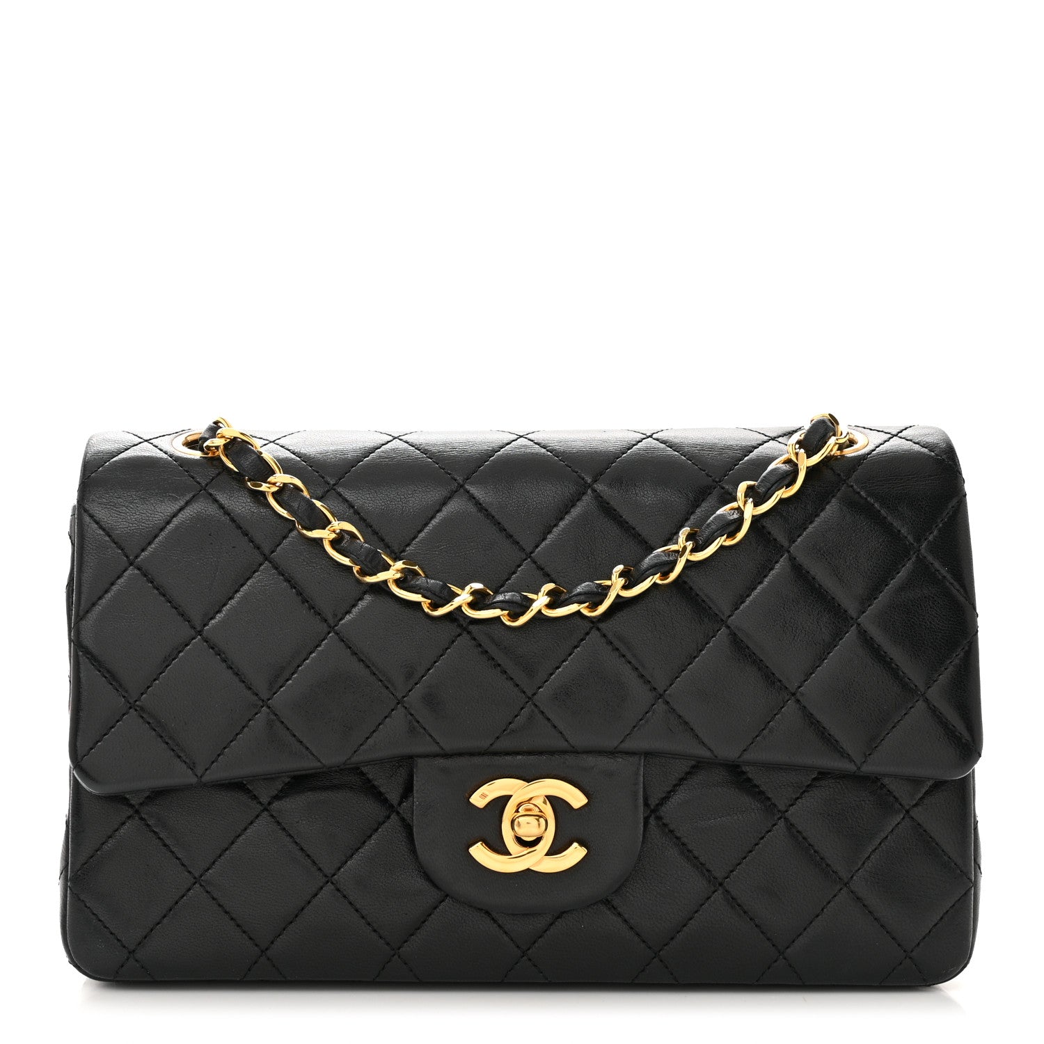 Chanel Lambskin Quilted Small Double Flap Black 1 of 12