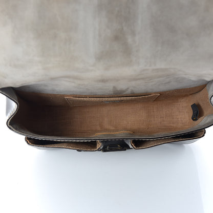 Fendi Glazed Calfskin Secret Code Satchel Grey 7 of 11