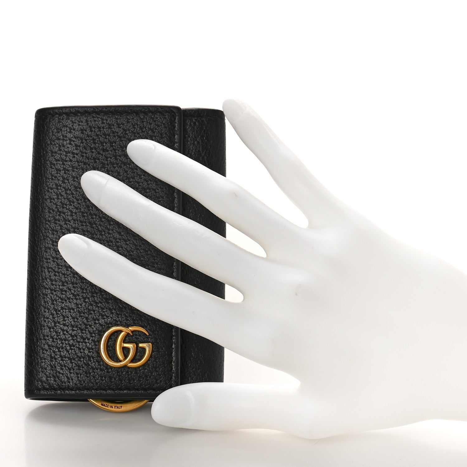 Gucci Calfskin GG Marmont 6 Key Holder Black 2 of 9