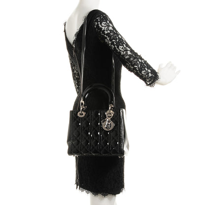 Christian Dior Patent Cannage Medium Lady Dior Black 2 of 9