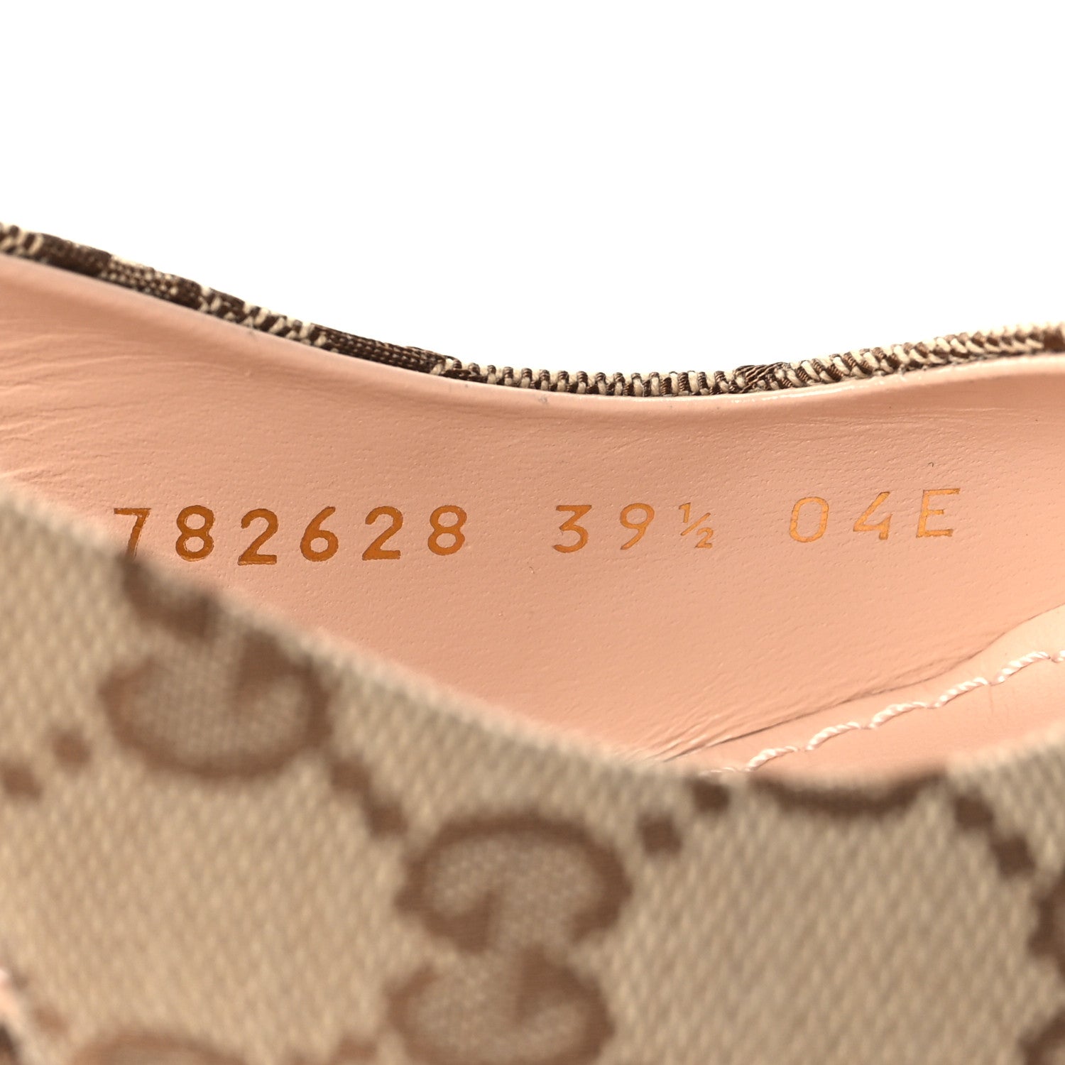 Gucci Monogram Horsebit Slingback Pumps 39.5 Beige Ebony Cocoa 7 of 10