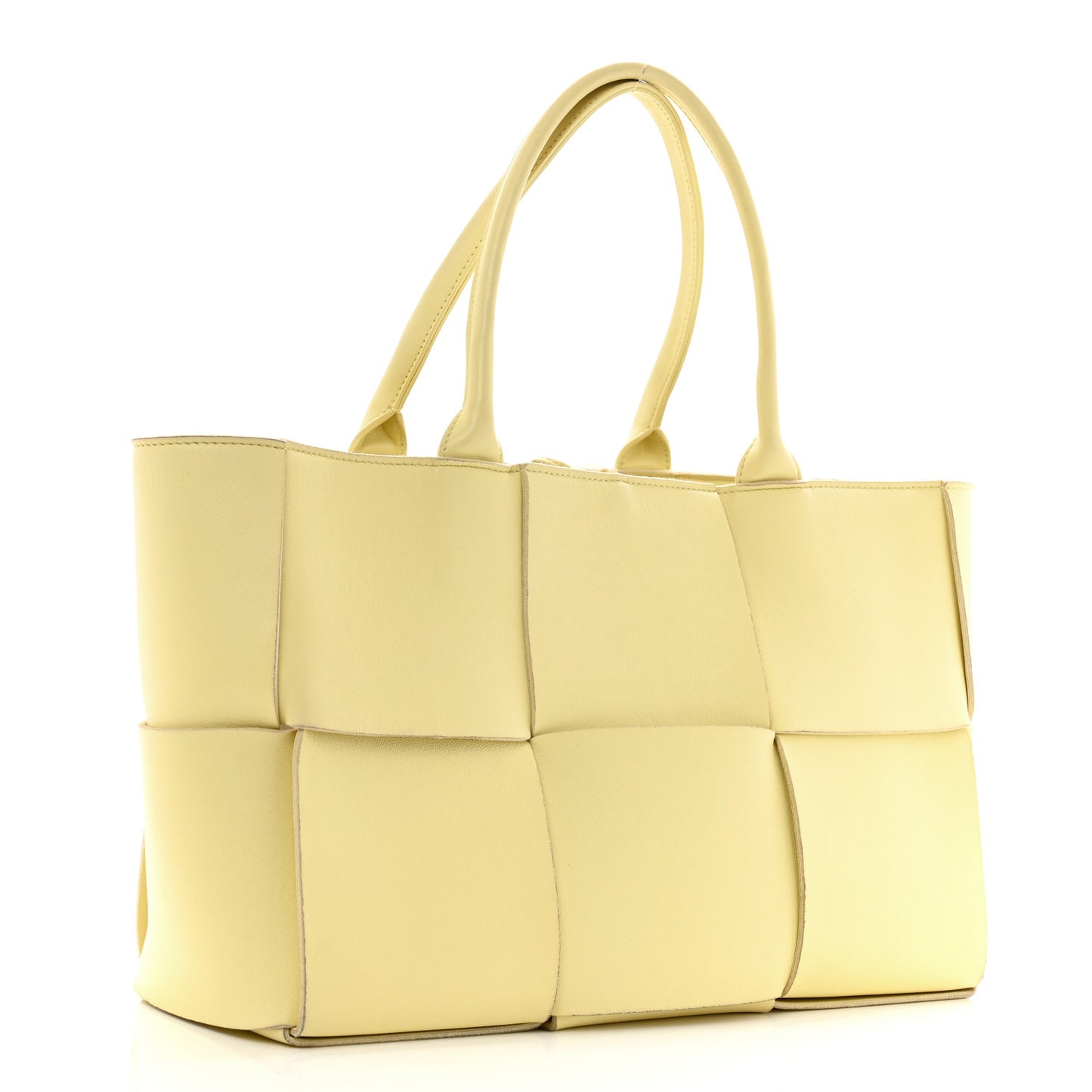 Nappa Maxi Intrecciato Medium Arco Tote Ice Cream