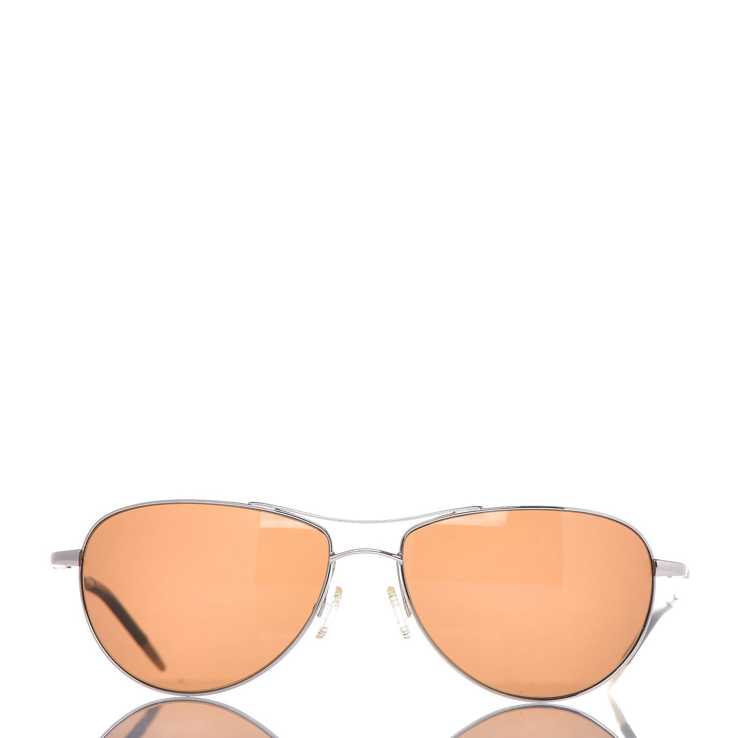 Oliver Peoples Polarized Commander Aviator Sunglasses Brown 2 of 7